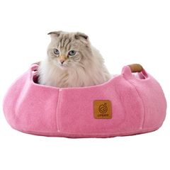 [OFT] 펠트 고양이 침대 COHALU (코할) 사쿠라 핑크 애완 동물 고양이 개 하우스 쿠션 고양이 세련된 소형 개 울 흰색 귀여운 시원한 펠트 따뜻한