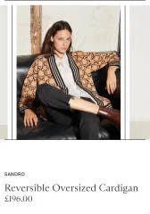 サンドロ リバーシブル オーバーサイズ カーディガン 正規品のサムネイル