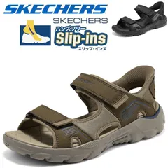 新品 箱あり SKECHERS スケッチャーズ Slip-insメンズハンズフリースポーツサンダル 幅広ワイド 軽くて滑りにくい 50 代におすすめ 足が疲れにくい膝腰ラク 新作健康ウォーキングシューズ 大きいサイズ 春夏 父の日敬老ギフト 205812