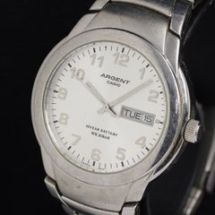 稼働品 CASIO ARGENT 腕時計 メンズ クォーツ デイト コンビ - メルカリ