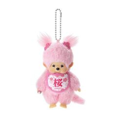 MIX2体セット】桜モンチッチ キーチェーン＋抹茶モンチッチ キー