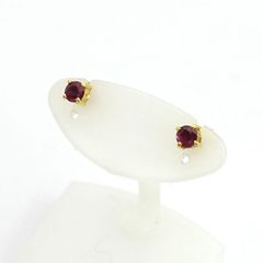 K18 3.80ct ルビー ピアス オーバルカット 18金 スタッドピアス - メルカリ