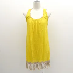 TORRAZZO DONNA / トラッゾドンナ ◆キャミワンピース/チュニック/麻混/イエロー/M/タグ付き【レディース/LADY/女性/婦人】【未使用】 のサムネイル