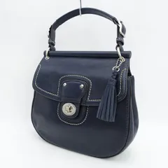 COACH / コーチ ◆ニューウィリス レザー タッセル 2WAY ネイビー 19132  【バッグ/バック/BAG/鞄/カバン】 ブランド【中古】 
