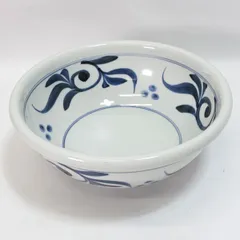 砥部焼　千山窯 ◆砥部焼/唐草　大鉢 すまい　雑貨　砥部焼 ギフト【中古】 のサムネイル