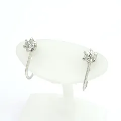 ジュエリーマキ ◆Pt850 D0.15ct 計0.3ct イヤリング 1粒ダイヤ 【イヤリング/ピアス/アクセサリー】 ブランド【中古】 のサムネイル