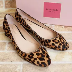 未使用 ケイトスペード ☆ ハラコレザー レオパード柄 ローヒール パンプス 6.5 kate spade NEW YORKのサムネイル
