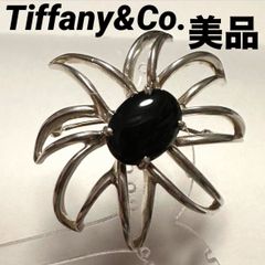 ティファニー ブローチ ファイヤーワークス シルバー925×オニキス 箱