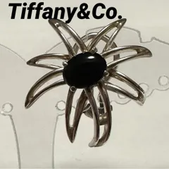 ティファニー　Tiffany&Co.　イヤリング　ファイヤーワークス　コンビ　花火　フラワー　SV925　オニキス　シルバー　ブラックのサムネイル