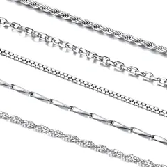 [Silvora] シルバー925 ネックレス チェーン レディース フレンチロープチェーン 細め 長さ45～70cm (45cm) 幅1.3mm アクセサリー【40.0 センチメートル あずき】のサムネイル