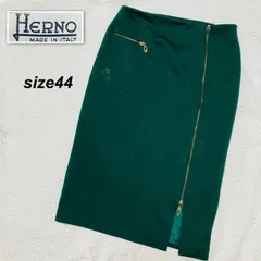 HERNO ヘルノ　サイドジップ　ウールタイトスカート　グリーン　size44(実寸M〜L)  イタリア製　C-TK 5510 訳あり レディースのサムネイル