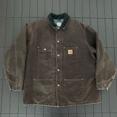 希少カラー】Carhartt ミシガンチョアコート グレー フェード◎ 雰囲気