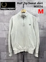 フレッドペリー ハーフジップ スウェット M ベージュ FRED PERRY プルオーバー M3574のサムネイル