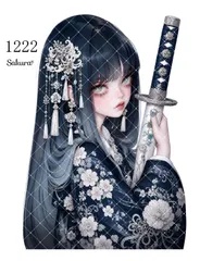 “No.1222” 사쿠라 캐릭터 스티커 스티커 오리지널 스티커