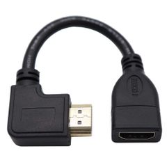 HDMIタイプA HDMIタイプA メス オス- ９０°Ｌ型 金メッキ端子 (右Ｌ オス-メス 4K画質 ハイスピード 0.15m) 延長ケーブル ViViSunHDMI