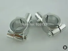 7/8 22MM クローム オートバイ ハンドルバー ミラー マウント ホルダー クランプ アダプター 10MM ハーレー ホンダ カワサキ ヤマハ のサムネイル