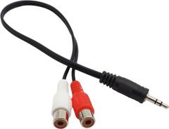 × RCAジャック 2 イヤホン端子 - オス オス - オーディオ機器RCAピン 3.5mm 赤 ステレオミニプラグ 白 メス オーディオ変換ケーブル 短い オーディオファン 30cm