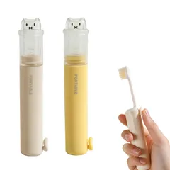 新品 Doyime 折りたたみ歯ブラシ【2本入】柔らかい 手動歯ブラシ トラベルセット アウトドア 旅行用 子供用 大人用 コンパクトのセットのサムネイル