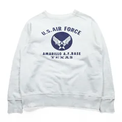 BUZZ RICKSON'S 日本製 U.S.AIR FORCE スウェット トレーナー L ホワイト 染み込みプリント コットンのサムネイル