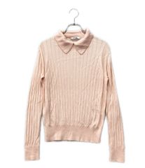 美品】SLOANE スローン 18G天竺ポリエステル ニット ノースリーブ M