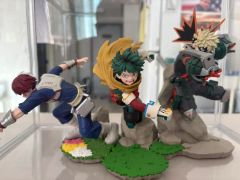 緑谷出久 轟焦凍 爆豪勝己 フィギュア ジオラマ台座 - メルカリ