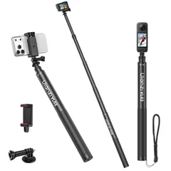 Ulanzi VL02 2.7m カーボン 自撮り棒 GoPro用/insta360 X5用/pocket 3用じどり棒 アクションカメラ 見えない自撮り棒 8段階伸縮 軽量 持ち運び便利 折りたたみ 1/4ネジつき 安定 手ブレ防止 パノラマ撮影 Instaのサムネイル