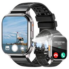 Smartwatch [2026 Industry's Latest Masterpiece, Built-in Camera, Video Recording Function, DIY Video Watch Face] 2.01-inch Ultra-Large Screen, Military Standard Sports Watch, IP68 Waterproof, Local Music Playback, Music Storage, Bluetooth 5.3 Calling, iPhone/Android Compatible, Domestic Shipping