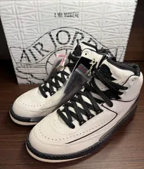 アママニエール × ナイキ エアジョーダン2 エアネス/セイル アンド バーガンディ 未使用　size24.5㎝のサムネイル