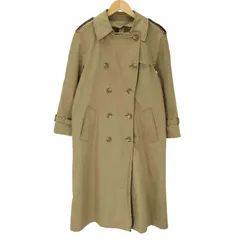 ロンドンフォグ LONDON FOG 80-90S MADE IN LONDON  英国製 エポレット ガンフラップ付き ダブル トレンチ ロング コート レディース  10PETのサムネイル