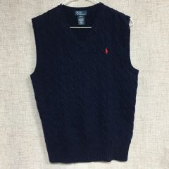 ラルフローレン RALPH LAURENベストケーブルニットL/G(14-16) 紺色ラルフローレン RALPH LAUREN ベストケーブルニットL 14-16 - メルカリ