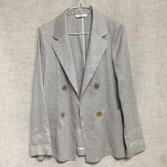 SLOBE IENA リネン ダブルジャケット ベージュ 手洗い可能 - メルカリ