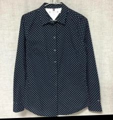 未使用級✨極美品✨】MAX&Co. ドット柄 切り替えシャツ ネイビー 38 