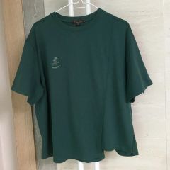 Drawer コットン天竺ラグランスリーブTEE Tシャツ 半袖 ロゴ刺繍 