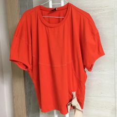 HYKE アシンメトリー 半袖Tシャツ レッド サイズ1 | Mercari