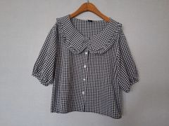 オーディアミューズ ハート刺繍メッシュブラウス 38 - メルカリ
