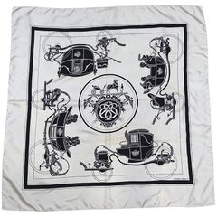 極美品 エルメス シルクスカーフカレ90 夢を掴め エクスリブリス
