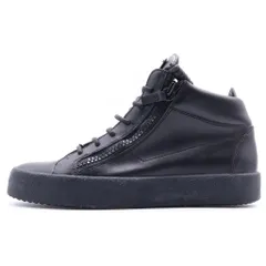 GIUSEPPE ZANOTTI (ジュゼッペ ザノッティ) Kriss レザー サイドジップ ハイカット スニーカー シューズ ブラックのサムネイル