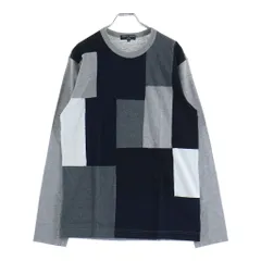 COMME des GARCONS HOMME (コムデギャルソンオム) 09AW パッチワークデザイン クルーネック長袖Tシャツカットソー グレー HD-T109のサムネイル