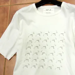 限定シリーズ◇agnes b. PARIS T-shirt d'artiste AURELE 半袖Ｔシャツ ロスティン 犬モチーフ アニエスベー  オフホワイト レディースのサムネイル