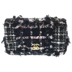 CHANEL (シャネル) ミニマトラッセ ツイード チェーンショルダーバッグ ブラック/ピンク/ホワイト ゴールド金具のサムネイル