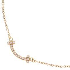 Tiffany & Co. ネックレス Tスマイル WG750 ダイヤモンド - メルカリ