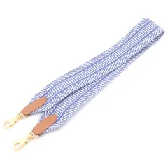 HERMES (エルメス) サングル カヴァル バンドリエール ゴールド金具 C刻印 ショルダーストラップ ブルーブライトン/エクリュ/ゴールドのサムネイル