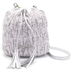 新品未使用・箱付】MIU MIU クロシェ ラフィア ショルダーバッグ
