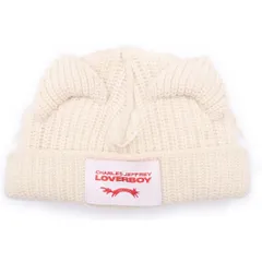 CHARLES JEFFREY LOVERBOY (チャールズジェフリーラバーボーイ) Chunky Ears Beanie 猫耳 ニット帽 ビーニー ホワイト 31130402のサムネイル