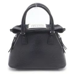 Martin Margiela 22 (マルタンマルジェラ) 5AC マイクロ 2WAYバッグ ショルダーバッグ ハンドバッグ ブラック レザー シルバー金具のサムネイル