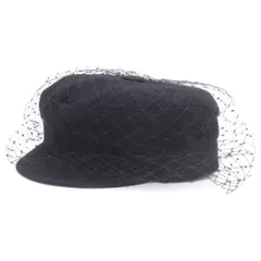 Christian Dior (クリスチャンディオール) ベール付き キャスケットキャップ 帽子 ブラック 86ATY920G130 レディースのサムネイル