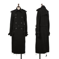 AD2021 21AW ウールダブルセパレートコート 黒 ベルト 吊り ショート 