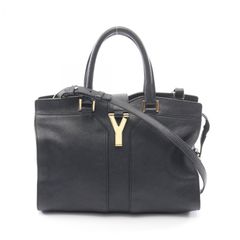 サンローラン Yライン カバス 2WAY ハンドバッグ レザー 黒 美品】イブサンローラン YSL カバス 2WAY ハンドバッグ ショルダー
