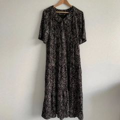美品 house of lotusドローイングフラワーシルクワンピース M - メルカリ