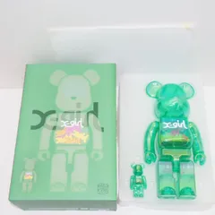 MEDICOMTOY メディコムトイ BE@RBRICK ベアブリック x-girl GREEN 400% + 100% フィギュア ∴WH6230のサムネイル